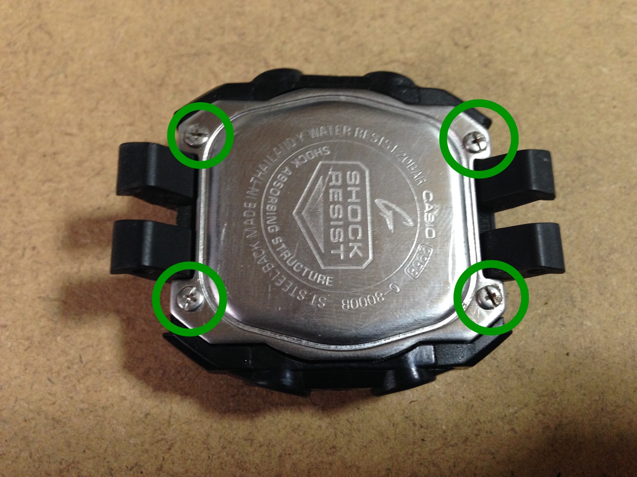 G Shockのg 8000bの電池交換を自分でしてみた